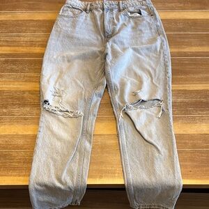 Zara Distressed Gray Jeans
